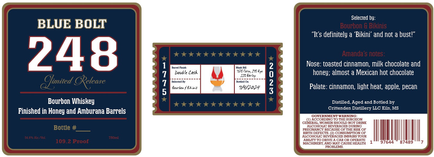 248 Special Release | Bourbon & Bikinis 'Honey & Amburana' Finished Bourbon