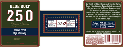 Blue Bolt 250 Single Barrel Rye (Whiskey Valor Pick)